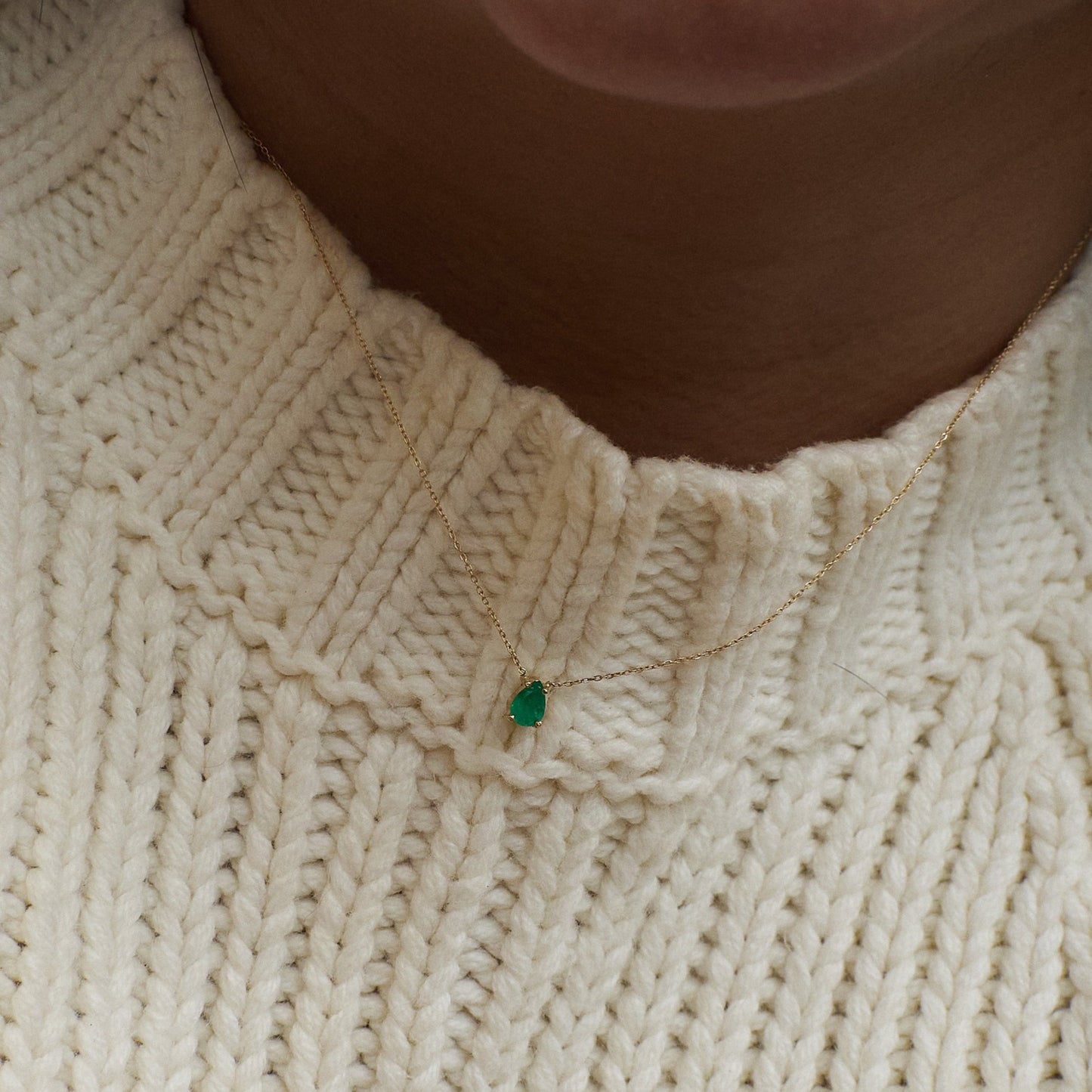 CADENA PETITE EMERALD DROP