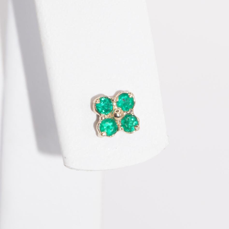 ARETES TREBOL ESMERALD