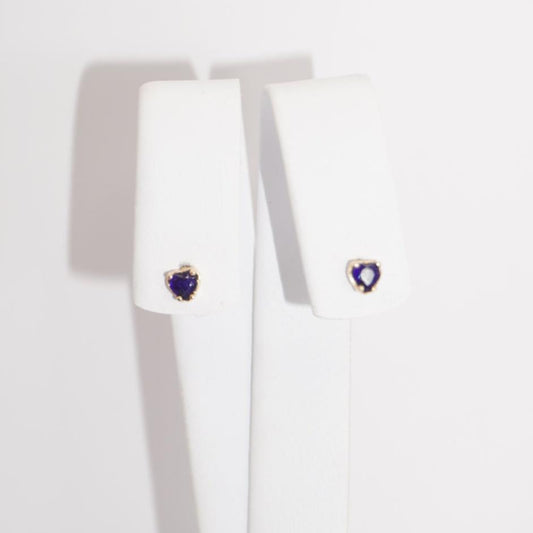 ARETES PETITE HEART BLUE