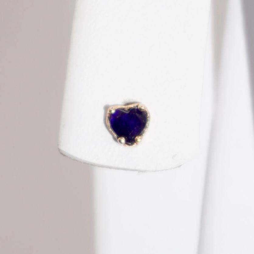 ARETES PETITE HEART BLUE