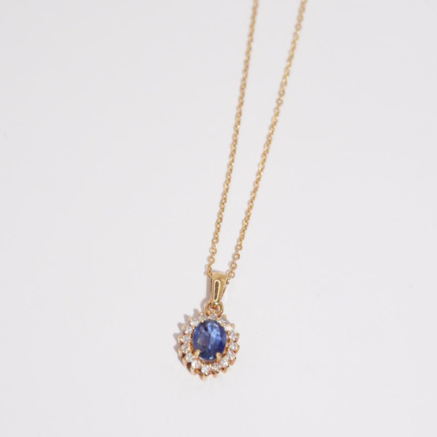 CADENA BLUE OVAL ZAFIRO