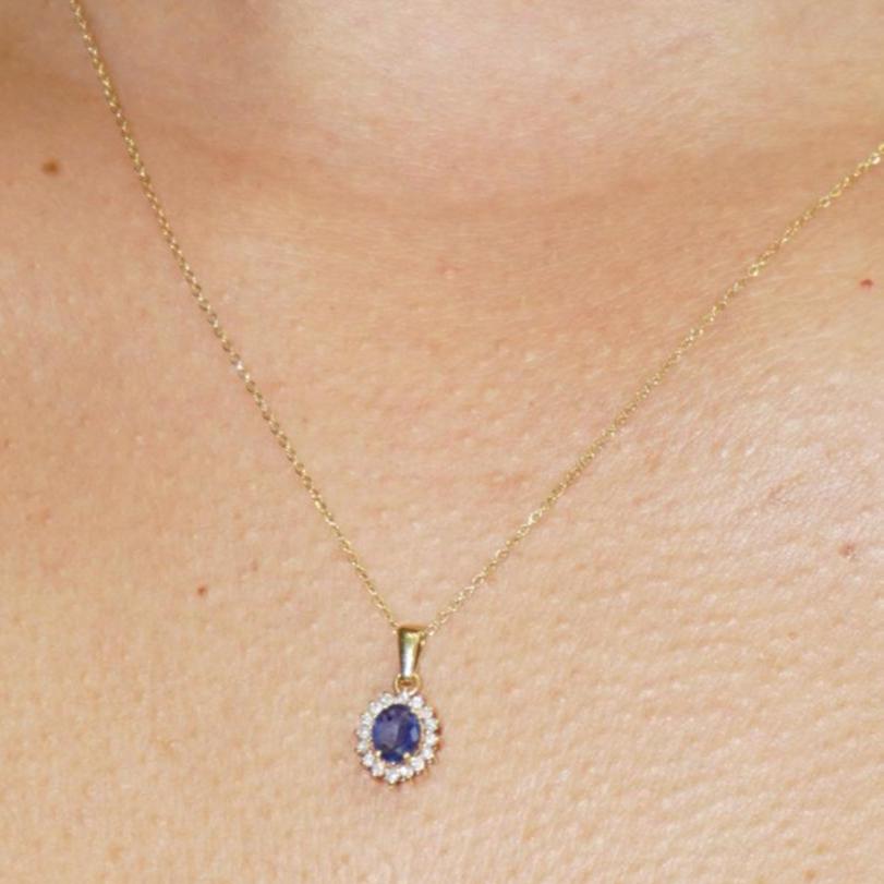CADENA BLUE OVAL ZAFIRO