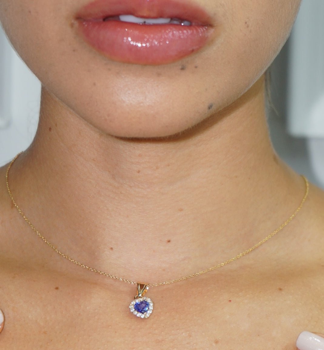 CADENA BLUE OVAL ZAFIRO