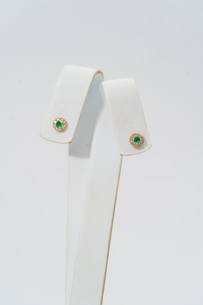 30. JUEGO HALO EN ESMERALDA Y DIAMANTES