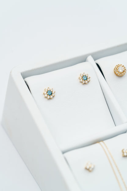 60. TOPOS FLOR DIAMANTE AZUL